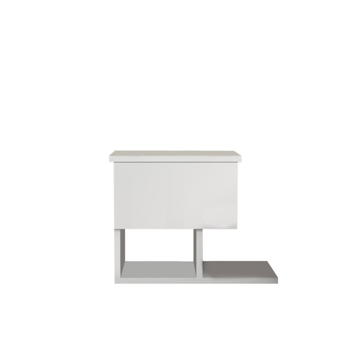 Hanah Home Yasso Mesilla de Noche Blanca